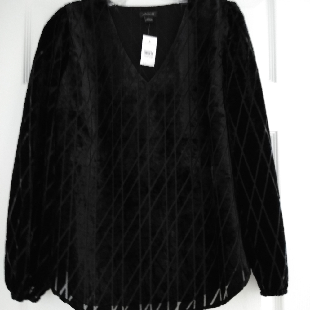 Ann Taylor velvet v-neck top